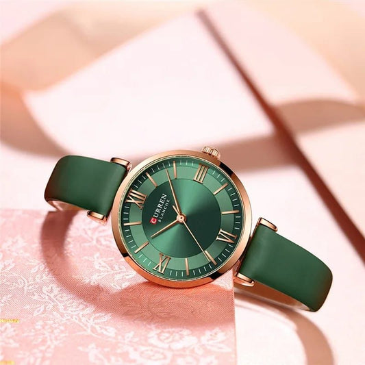 CURREN CASUAL CLOCK LEATHER QUARTZ WATCH