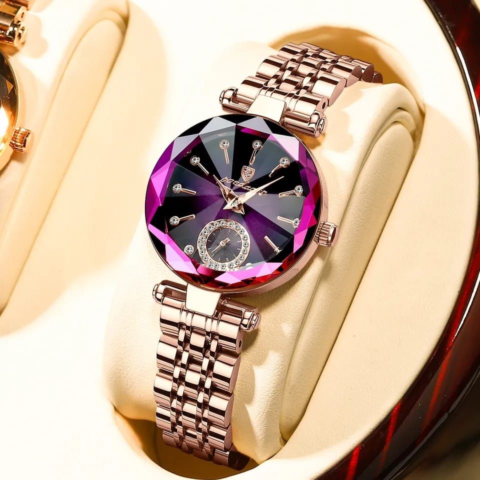 POEDAGAR LADIES RHINESTONE ROUND POINTER FASHION WATCH ladoes