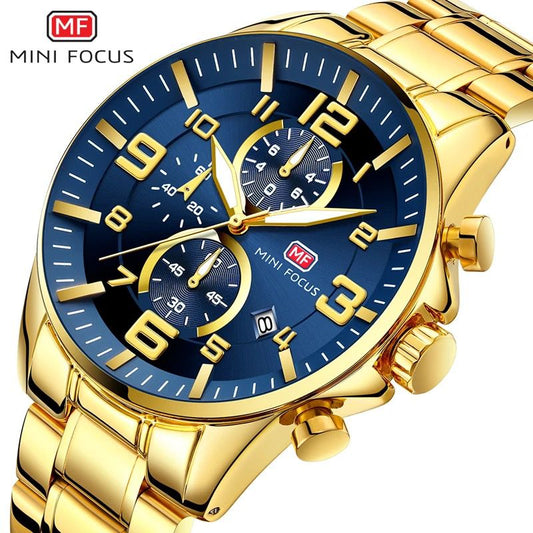 MINIFOCUS metal strap Chronograph Watch