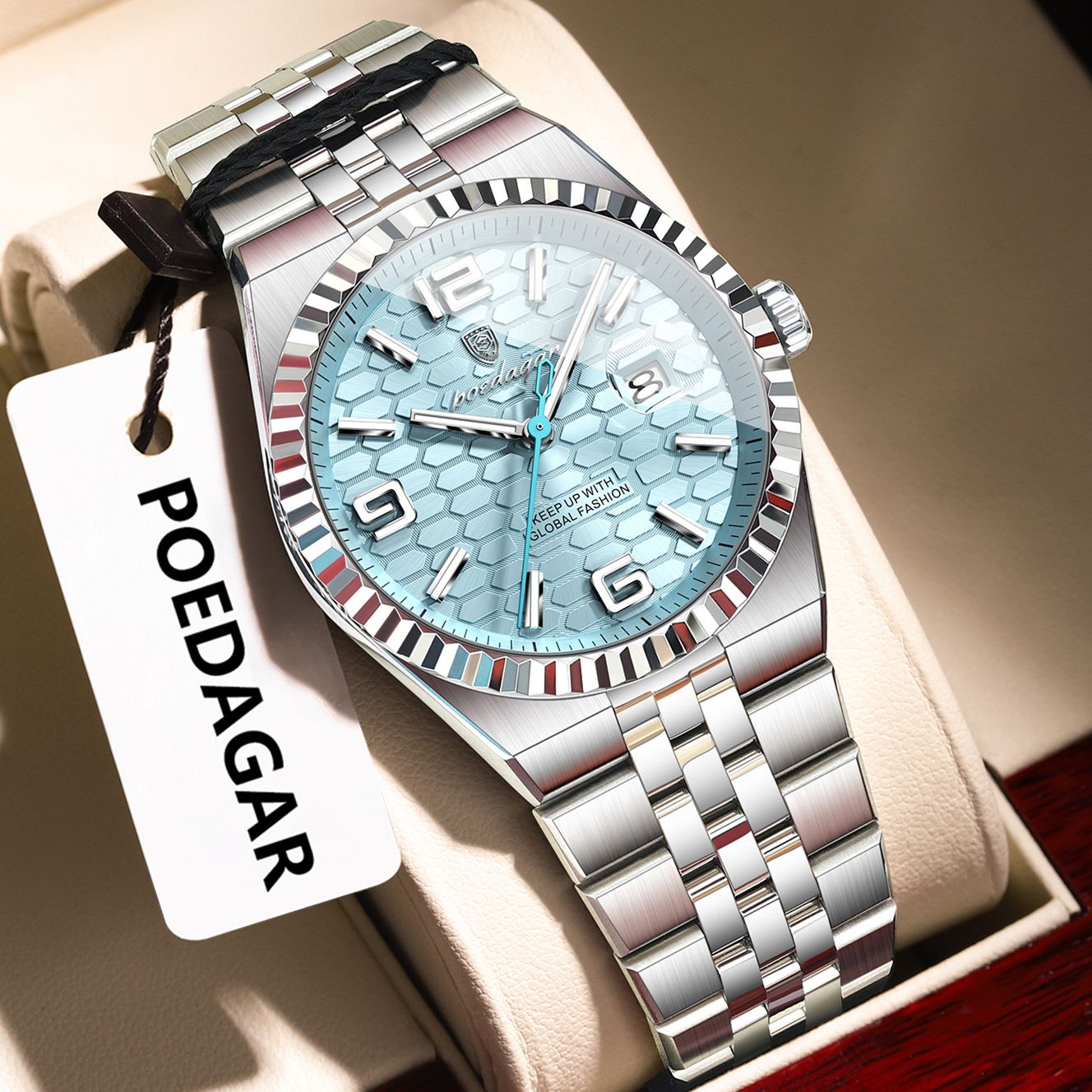 Poedagar 839 sky blue display Business watch