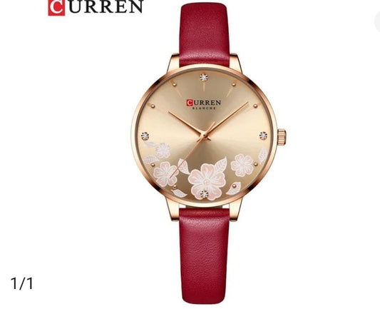 CURREN WOMEN WATCHTOP BRAND LUXURY  LEATHER STRAP 9068