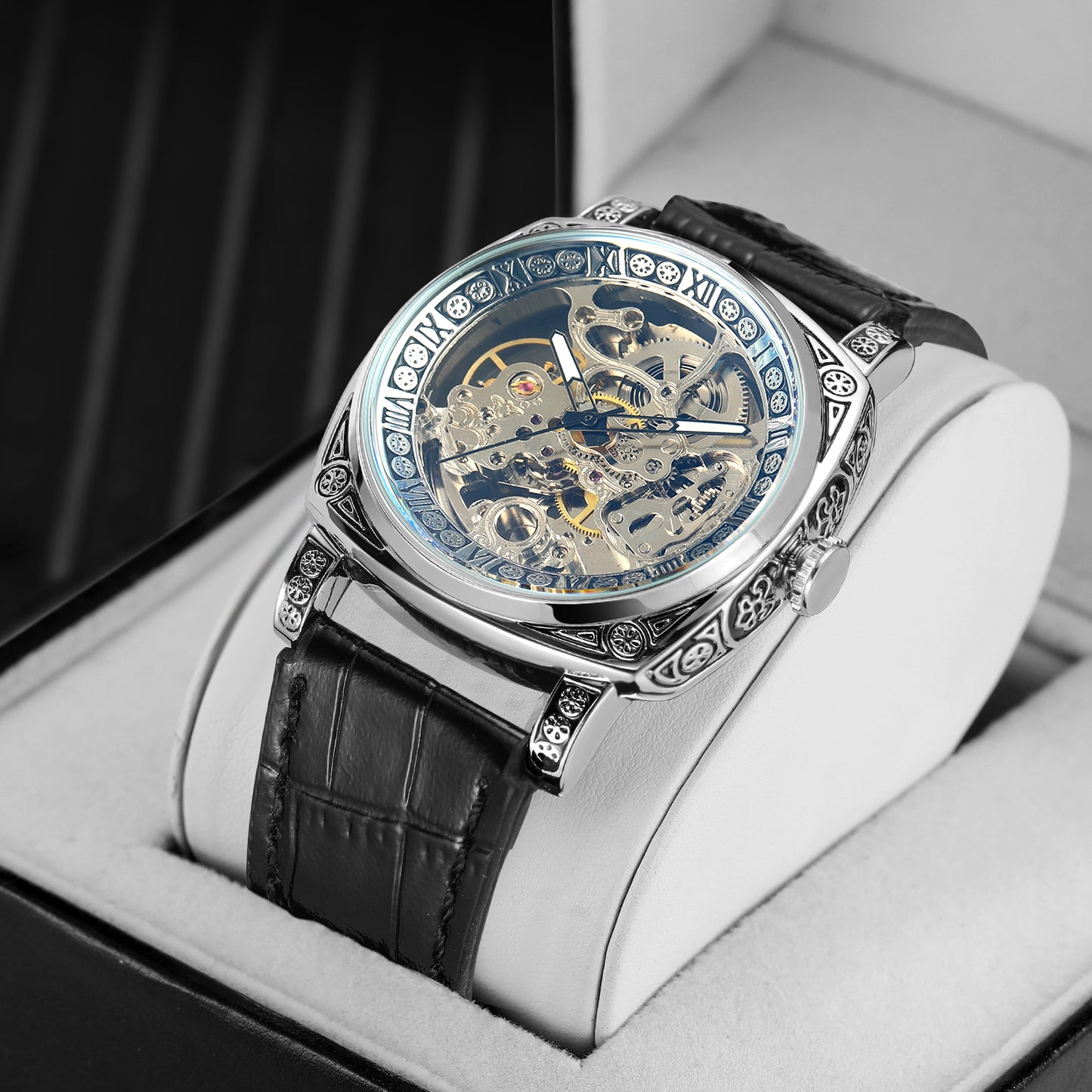 FORSINING  Artisanal Majesty: Hollowed Automatic Mechanical Timepiece Men Watch