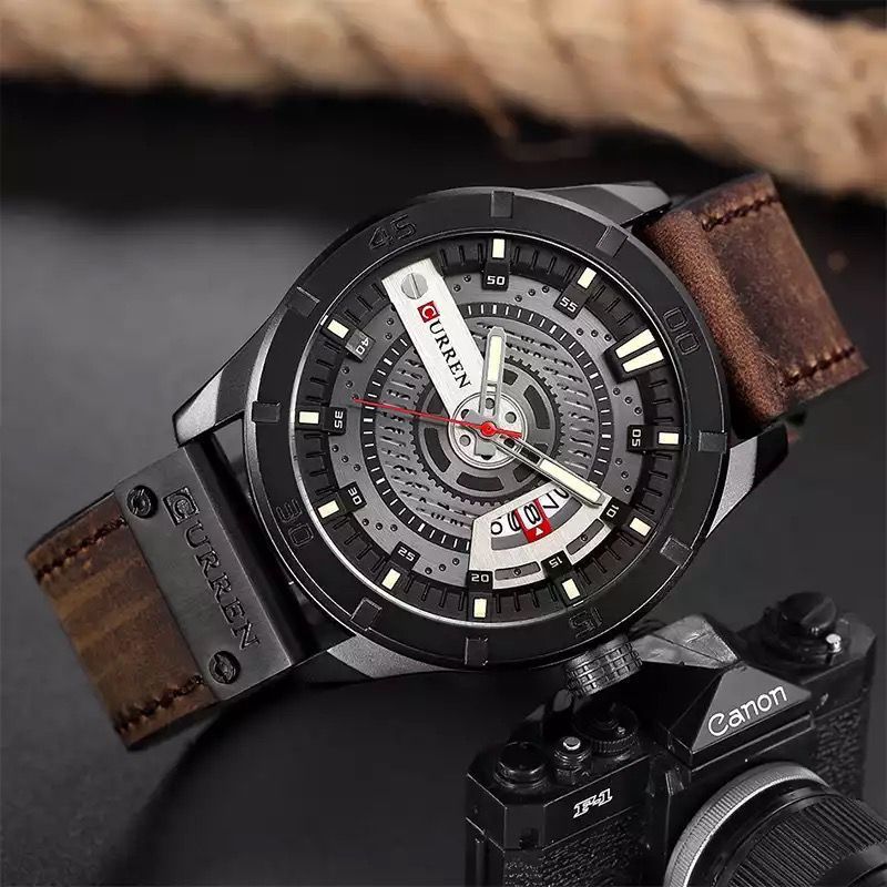 Luxury Watch Brand CURREN Men Military Sports Watches Men's Quartz Date Clock Man Casual Leather Wrist Watch Relogio Masculino