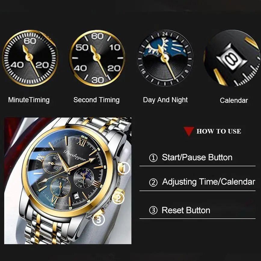 Poedagar Chronograph watch
