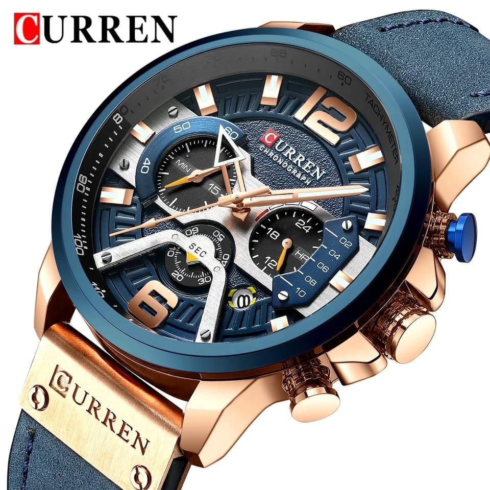 CURREN  8329 CHRONOGRAPH LEATHER STRAP