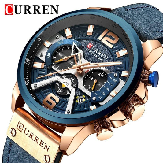 CURREN  8329 CHRONOGRAPH LEATHER STRAP