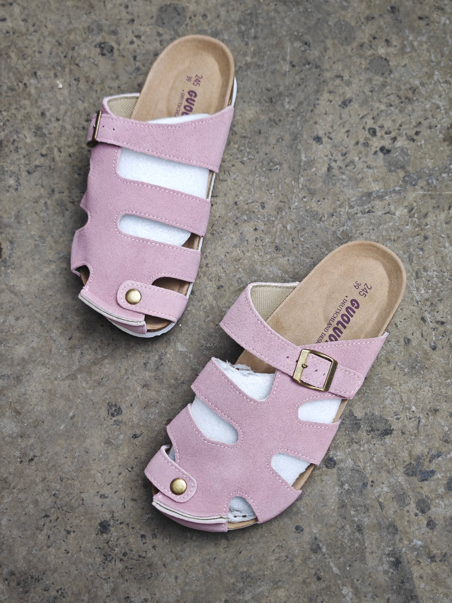 LADIES PINK GUOLUOFEI BIRKEN STOCK-like sandals