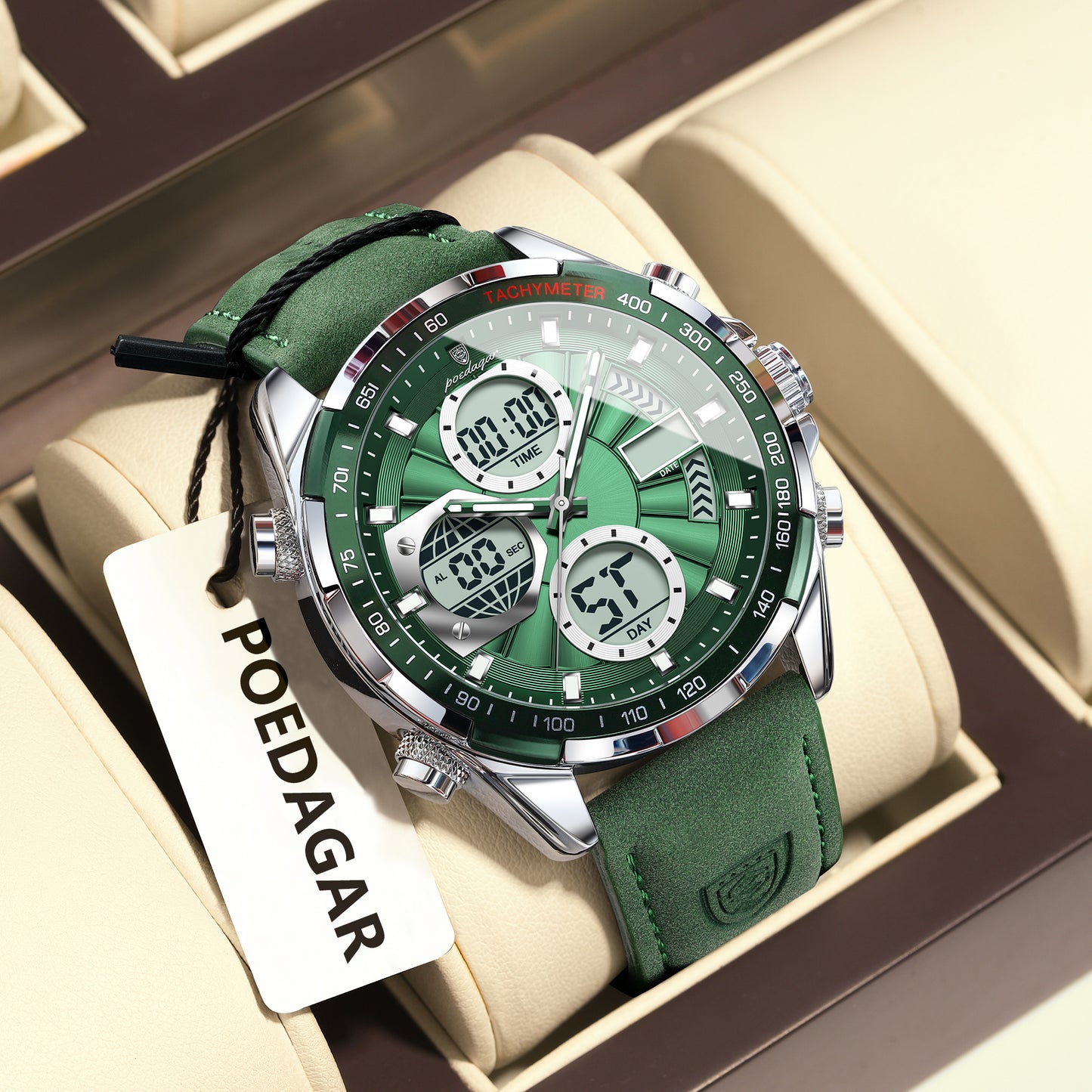 Poedagar E108 Dual time watch