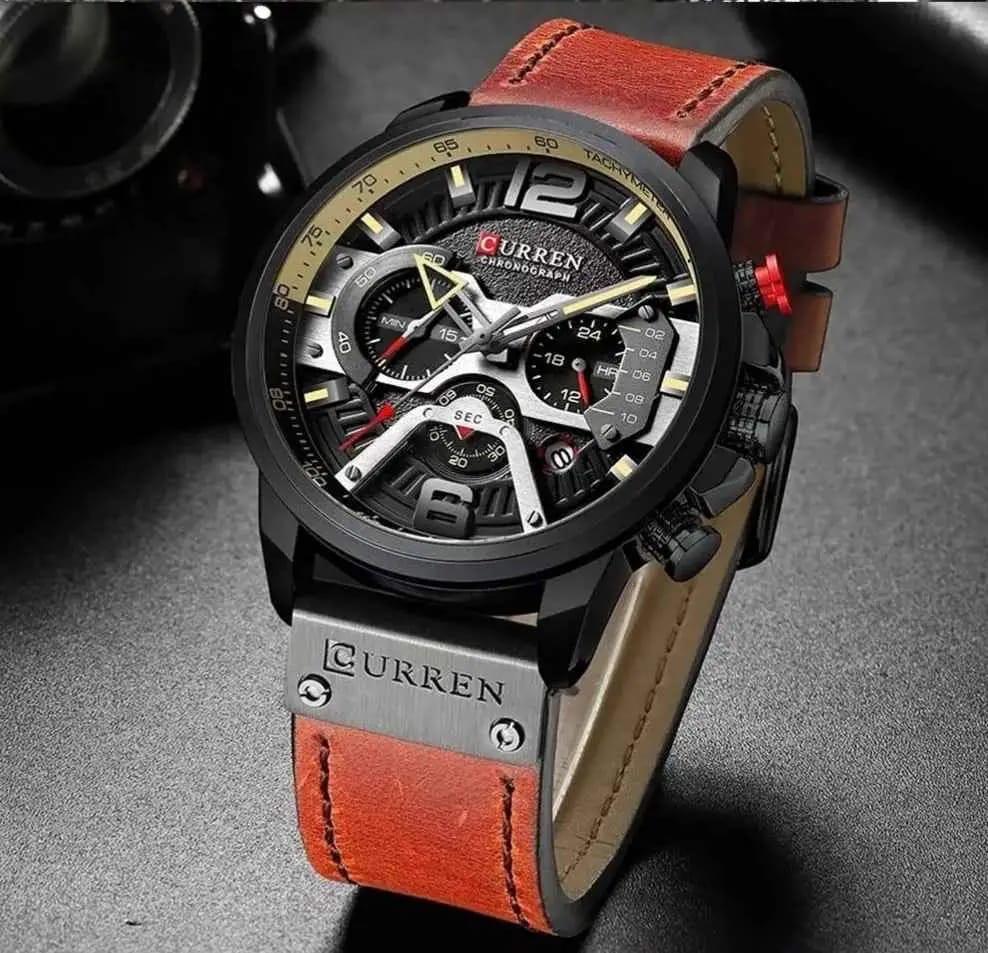 CURREN  8329 CHRONOGRAPH LEATHER STRAP