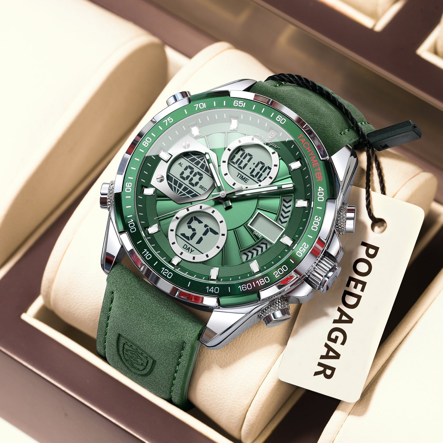 Poedagar E108 Dual time watch