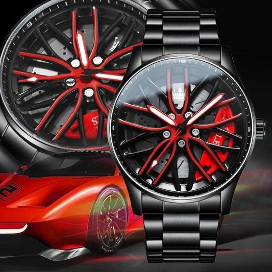 A.  OLEVS car rim  inspired watch