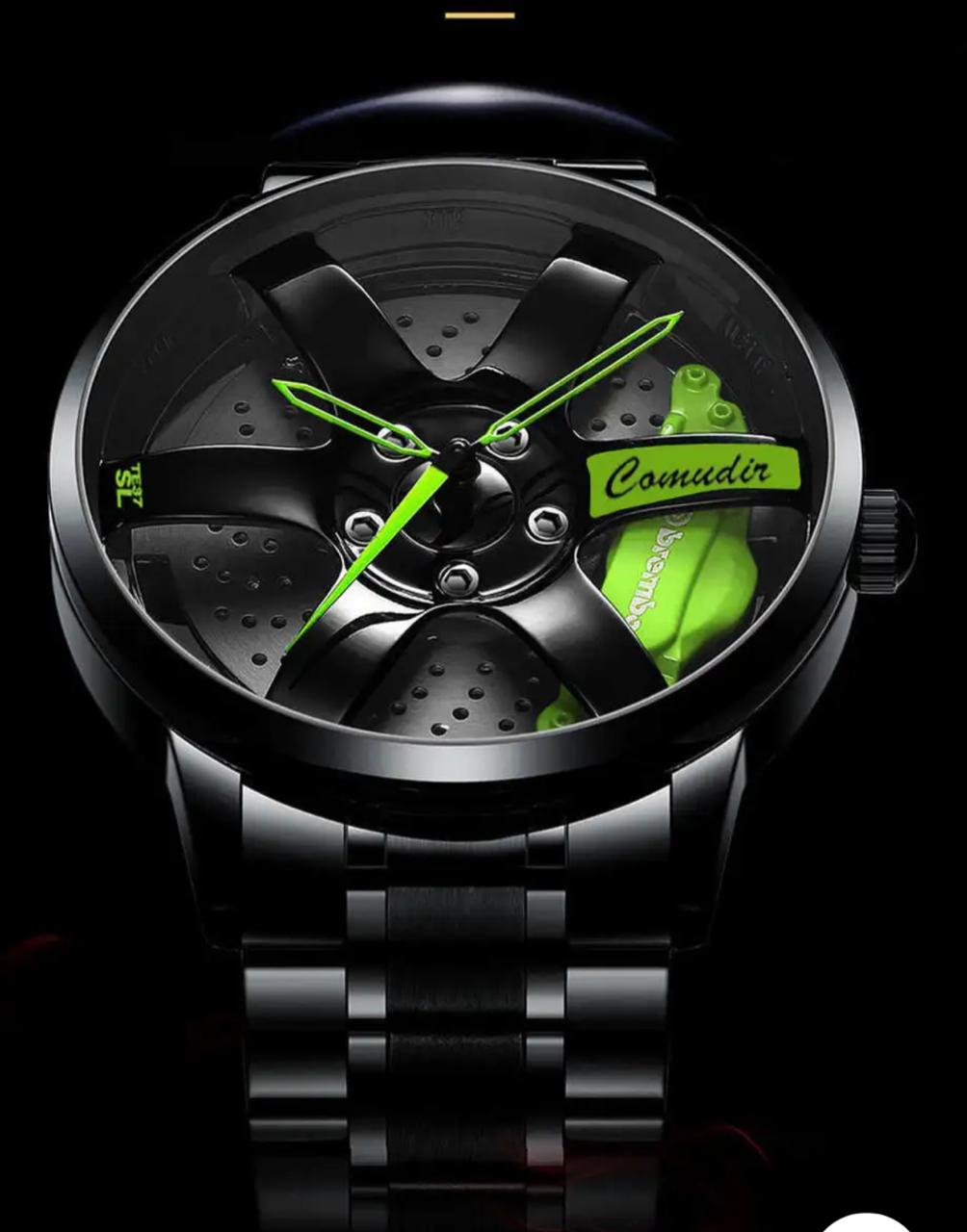Car inspired wheel watch