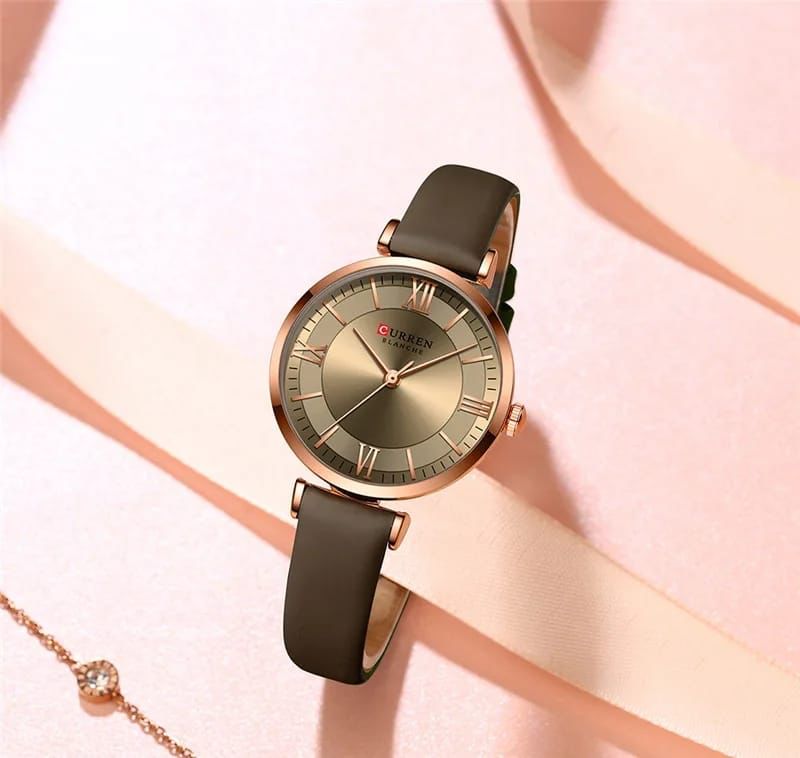 CURREN CASUAL CLOCK LEATHER QUARTZ WATCH