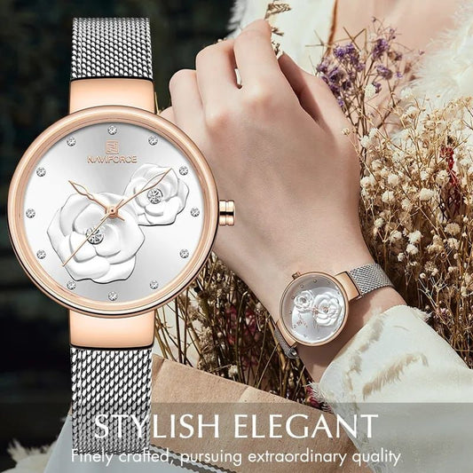 Ladies Naviforce 5013 flower watch