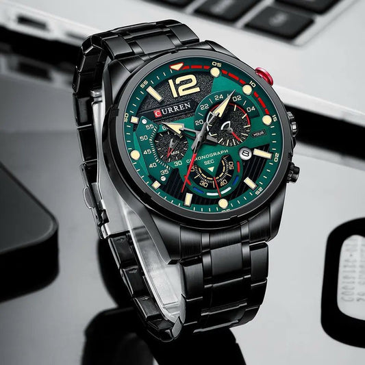 Curren 8395 Metallic strap Chronograph watch