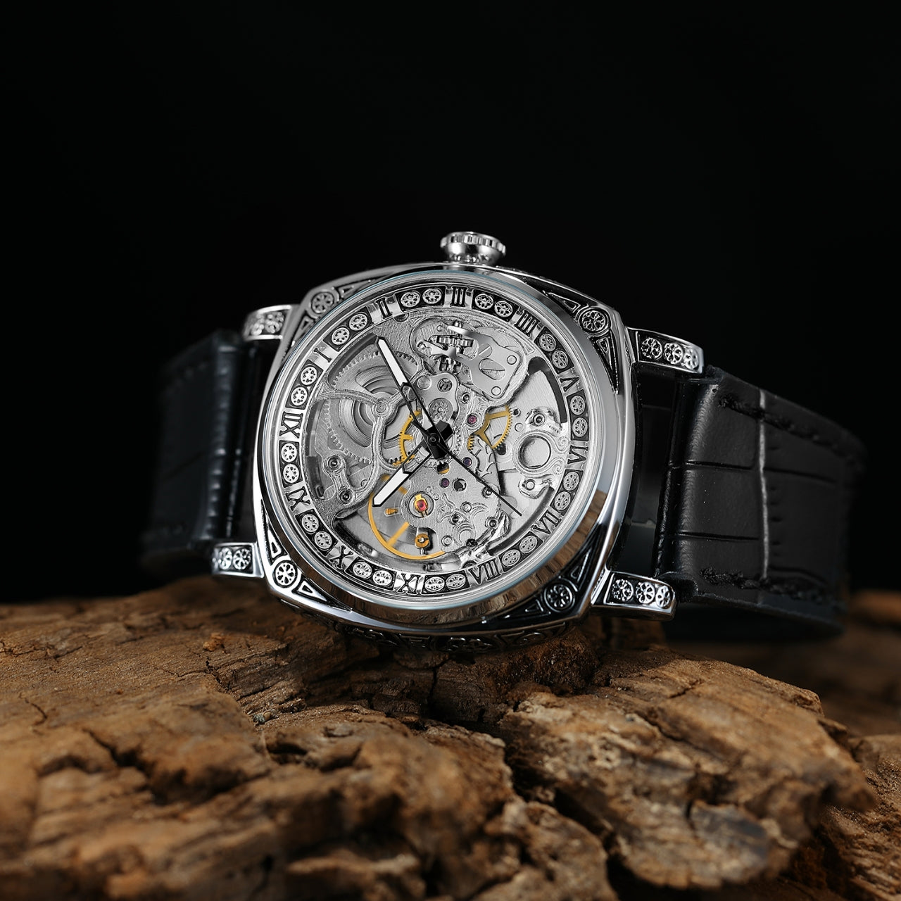 FORSINING  Artisanal Majesty: Hollowed Automatic Mechanical Timepiece Men Watch