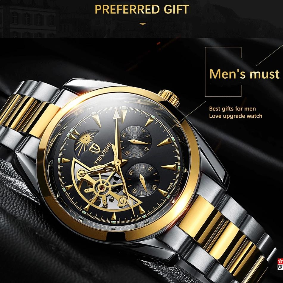 TEVISE men mechanical watch clock waterproof business see mechanical watch fashion