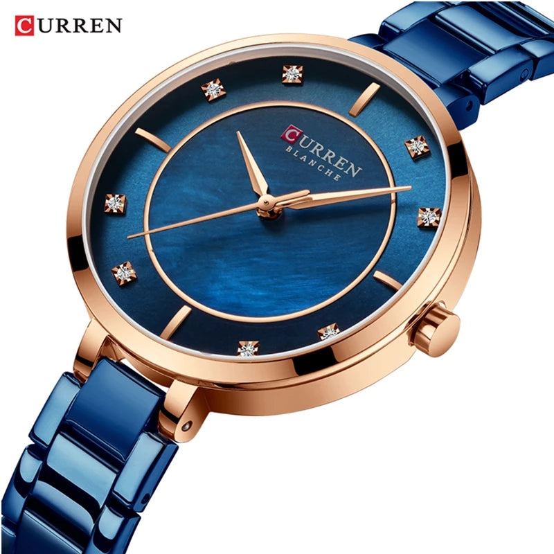 Curren Woman Watches Rose Gold Top Brand Luxury Watch Women Quartz Waterproof Women's Wristwatch Ladies Girls Watches Clock