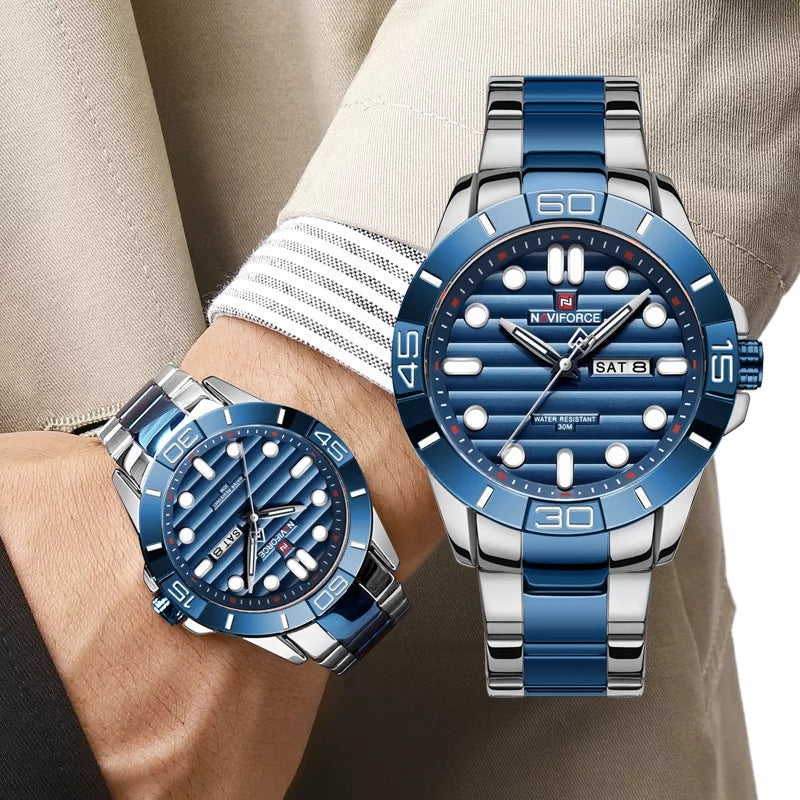 NAVIFORCE NF 9198 DAY&DATE DISPLAY QUARTZ WATCH