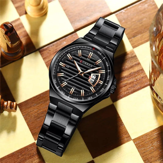 Top Brand CURREN Luxury Quartz Watches for Men Wrist Watch Classic Silver Stainless Steel Strap Men's Watch