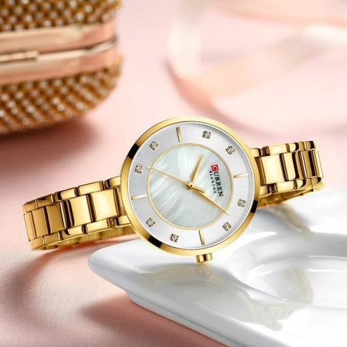 Curren Woman Watches Rose Gold Top Brand Luxury Watch Women Quartz Waterproof Women's Wristwatch Ladies Girls Watches Clock