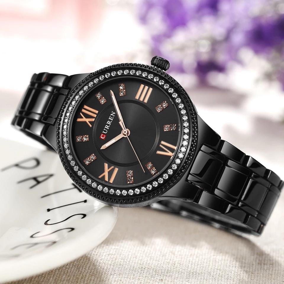 Curren 9004 Women Quartz Watch - Silver/ Rose Gold/Black