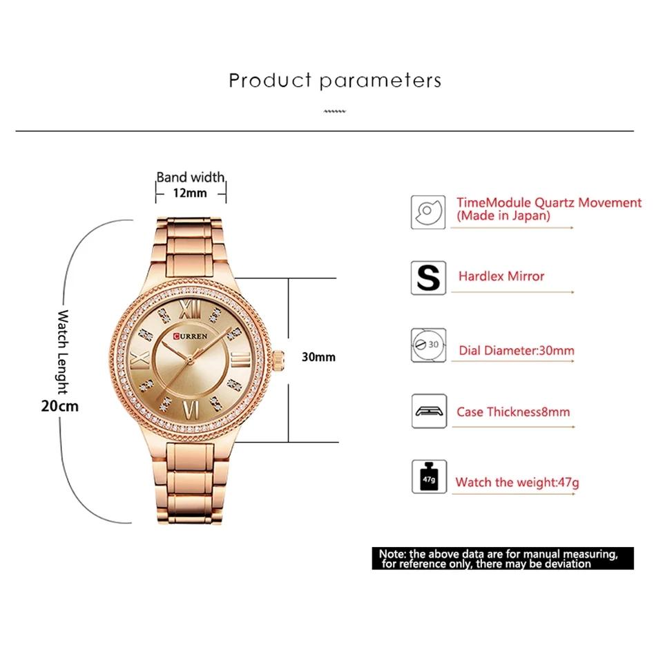 Curren 9004 Women Quartz Watch - Silver/ Rose Gold/Black