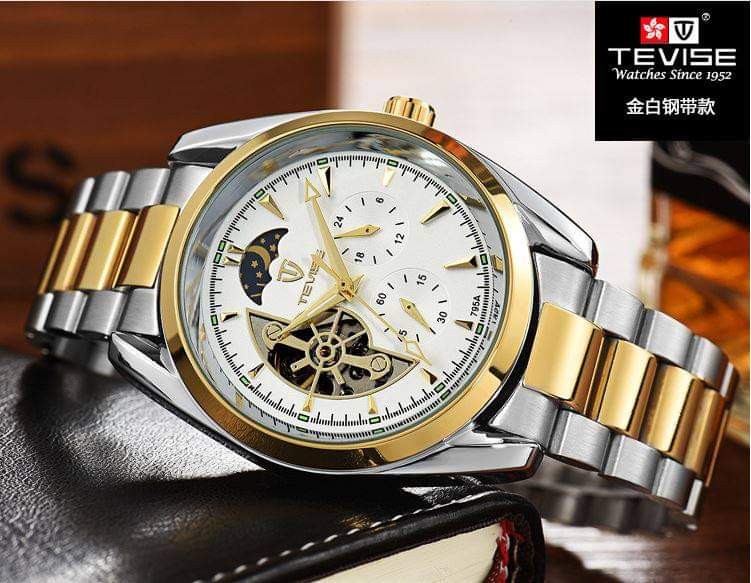 TEVISE men mechanical watch clock waterproof business see mechanical watch fashion