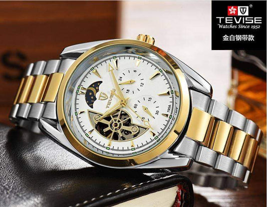 TEVISE men mechanical watch clock waterproof business see mechanical watch fashion