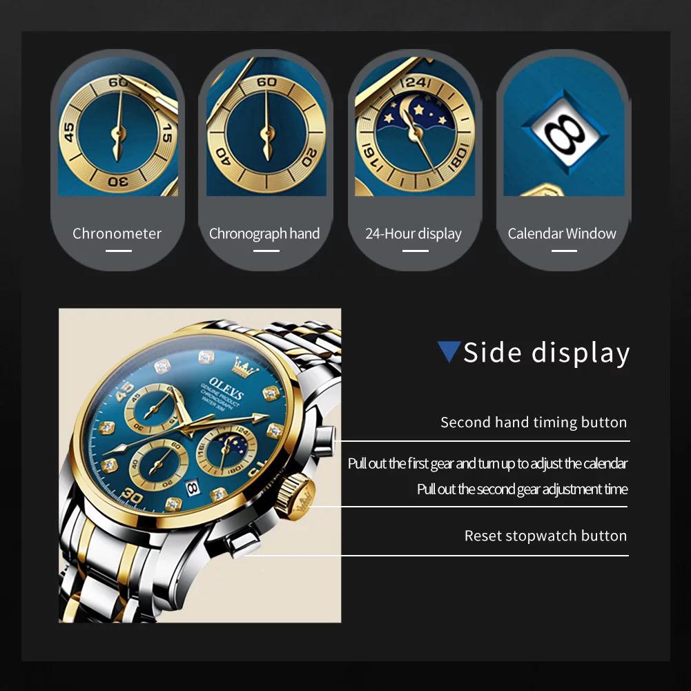 Olevs  2889 Chronograph watch