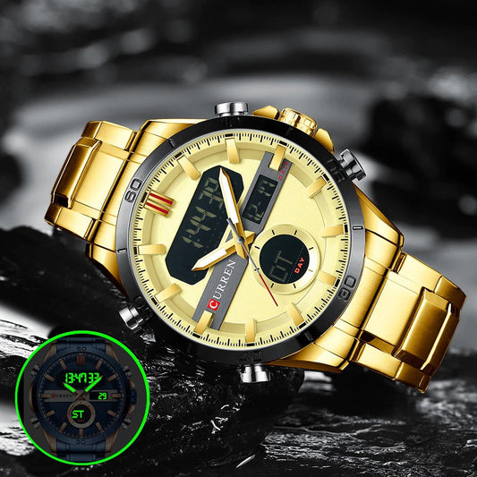 CURREN MILITARY GENTS 8384 CHRONOGRAPH  WATCH