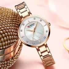 Curren Woman Watches Rose Gold Top Brand Luxury Watch Women Quartz Waterproof Women's Wristwatch Ladies Girls Watches Clock