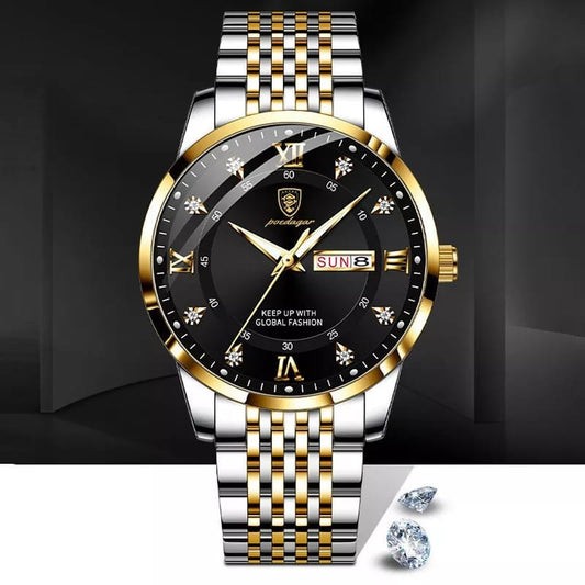 Poedagar Men day and date stainless