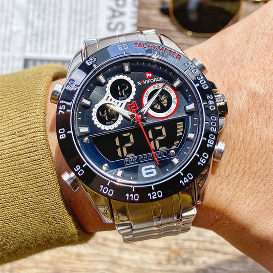 NAVIFORCE Luxury Brand Men Military Sports Watches Men&#39;s Digital Quartz Clock Full Steel Waterproof WristWatch Relogio Masculino