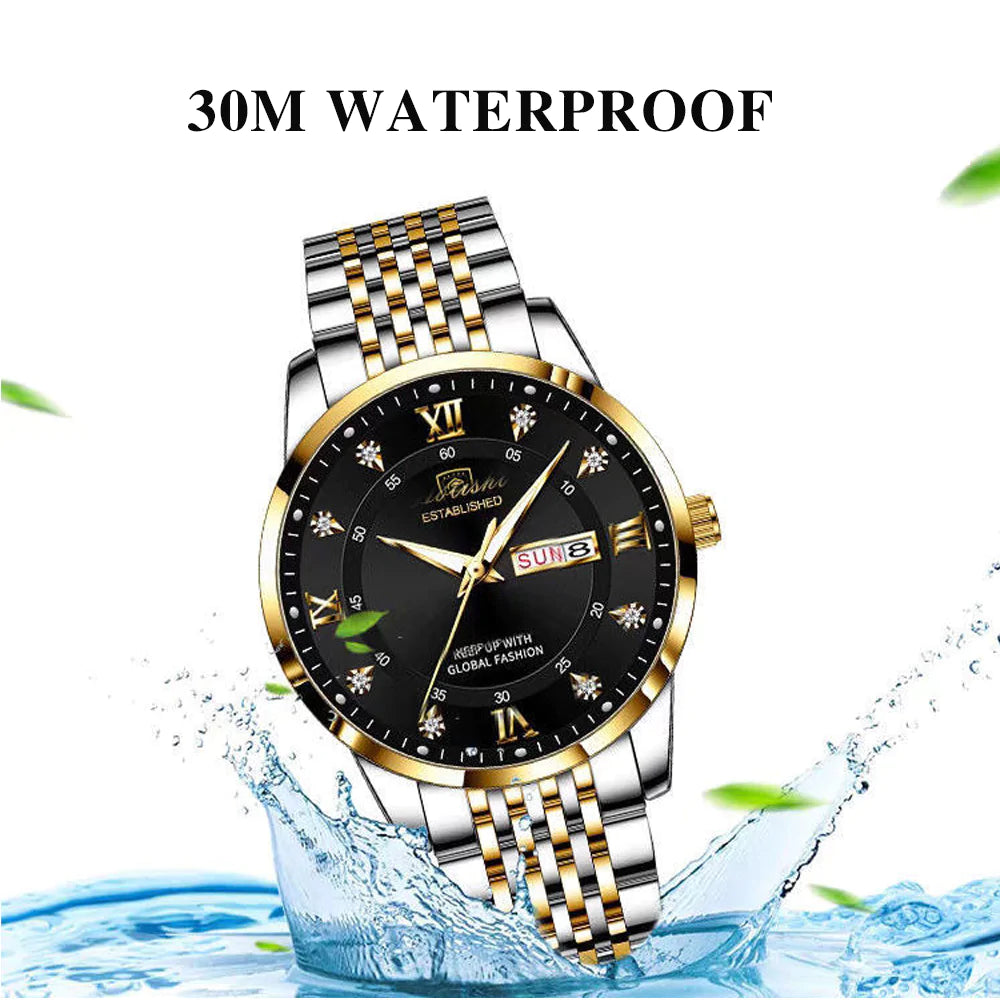 Poedagar Men day and date stainless